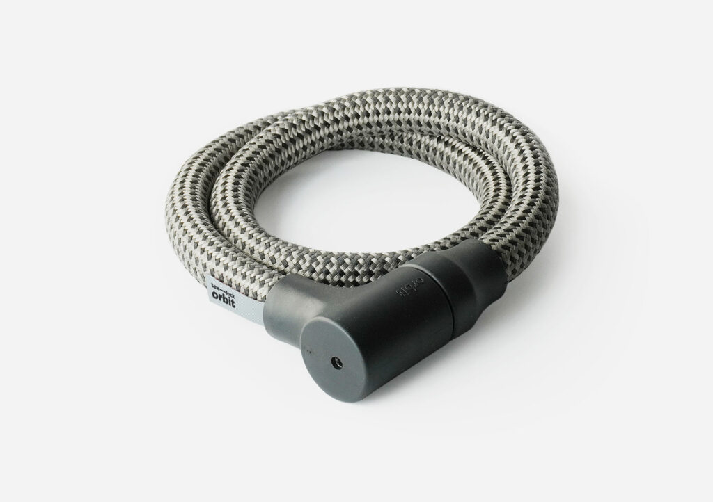 tex–lock orbit in electric grey, ineinander gewickelt und verschlossen