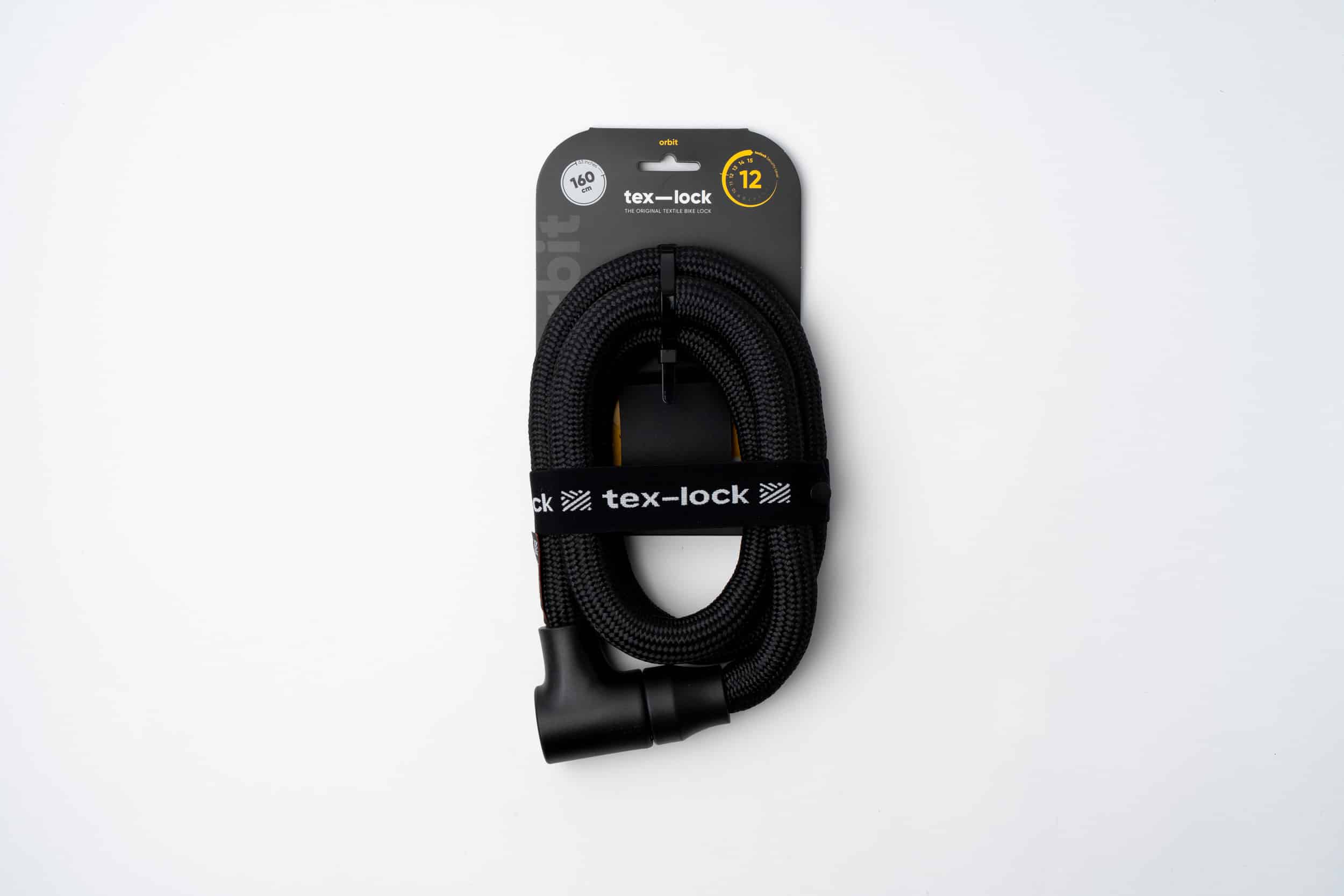 texlock mate in onyx black Farbe, ineinander gewickelt in der Verpackung