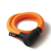 texlock orbit Fahrradschloss mit Lockpicking sicherem Schlosskörper, in 100 cm Länge, in Farbvariante acid orange, flexibel zusammengewickelt